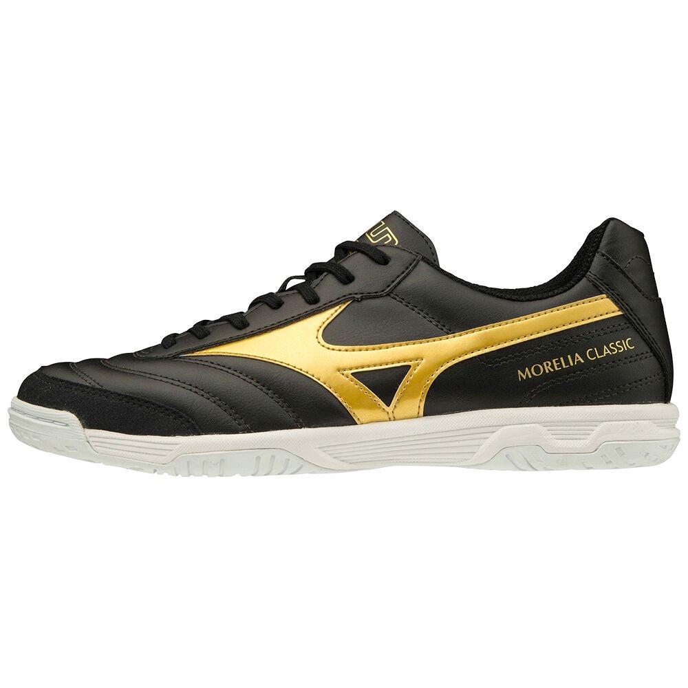 Mizuno Men's Soccer Cleats Morelia Sala Classic Indoor Black/Gold - OUWRYZN-52